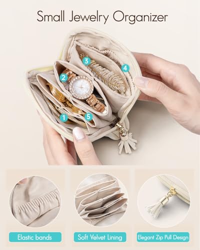 Mini Jewelry Travel Case (White)