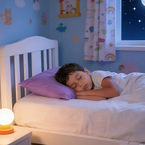 Toddler Pillows with Pillowcases Set (Light Purple (Microfiber) / 13x18 Inch (Pack of 2))