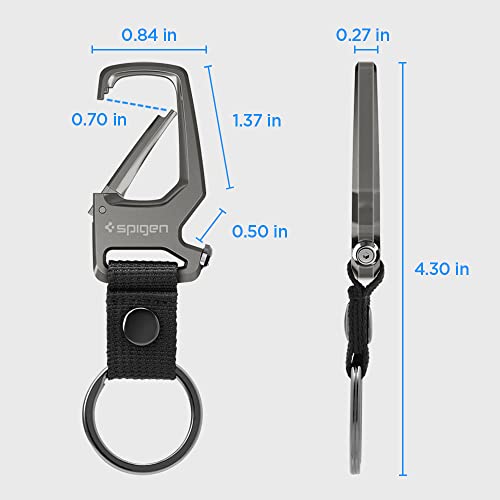 Life Carabiner Key Ring Clip (2-Pack / Gunmetal (2 Pack))