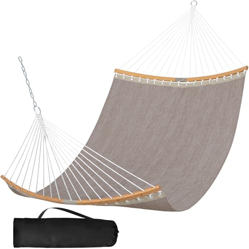 Hammocks Outdoor Hammock with Spreader Bar (Brown)
