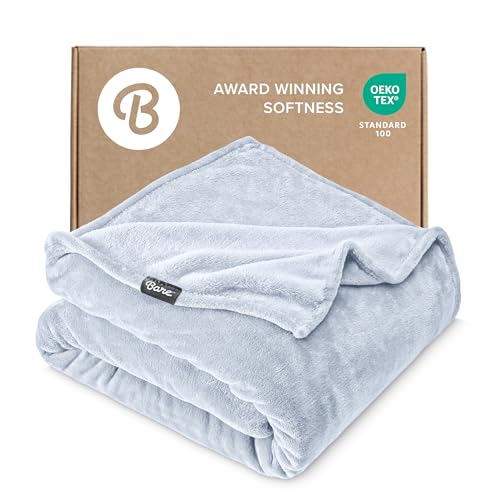 Fleece Blanket Luxury Microplush (Throw/Travel / 09 - Blue Mist)