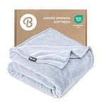 Fleece Blanket Luxury Microplush (Throw/Travel / 09 - Blue Mist)