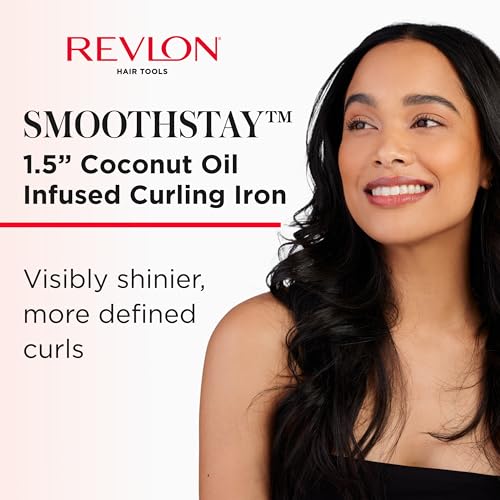 SmoothStay 1.5" Coconut Oil Infused Curling Iron (Black / 1-1/2 Inch CURLING IRON)