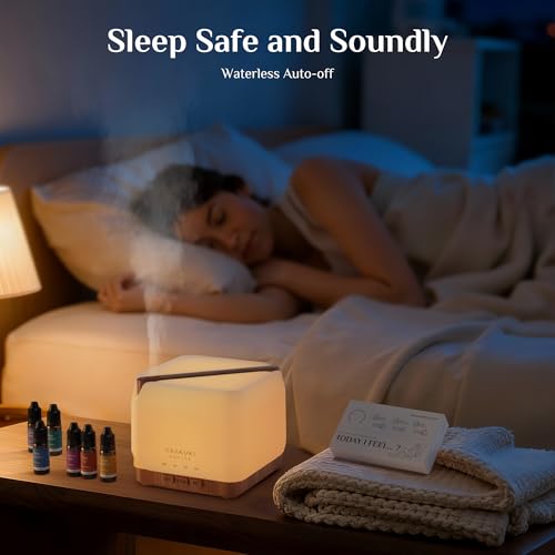 Essential Oil Diffuser for Home with Top 6 Essential Oil Sets (Golden)