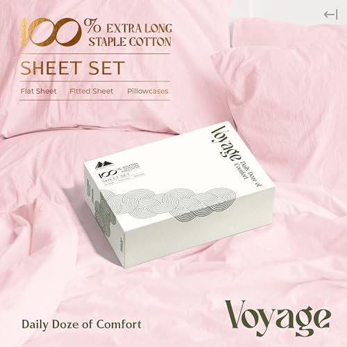 100% Egyptian Cotton Full Size Sheets Set (Full / 08 - Blush)