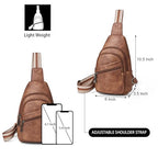Sling Bag Crossbody Bags for Women Small Cross Body Bag Fanny Packs Chest Sling Purse for Daily Travel Leisure Sport (1-1 Brown)