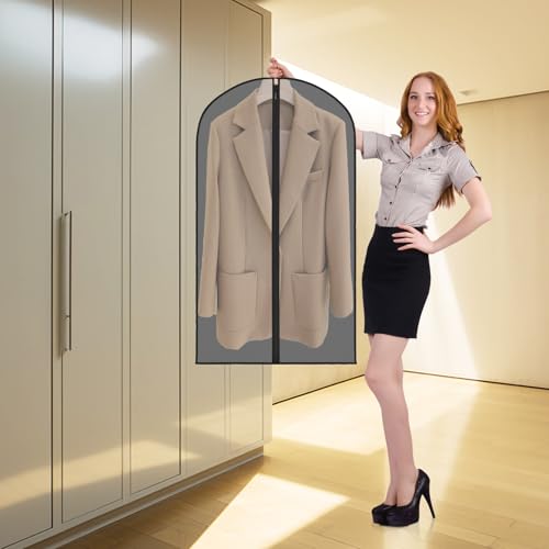Clear Garment Bag Dress Bags for Storage 43 in (43"-8pcs)