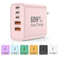 60W USB C Charger Block (Pink)
