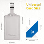 6 Pack Luggage Tags for Suitcases Airplane Travel Essentials (Light Grey)