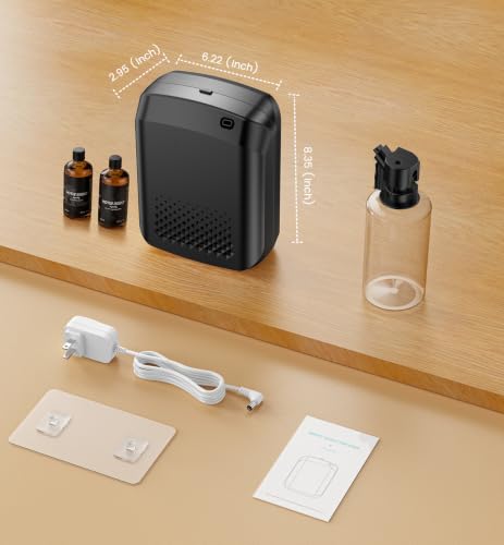 Waterless Essential Oil Diffuser with 2 x 100ML Oils (Black)
