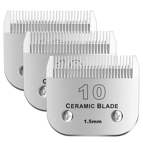 10# Detachable Pet Dog Grooming Clipper Ceramic Blade (Silvery-2)