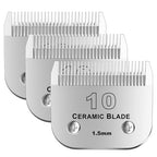 10# Detachable Pet Dog Grooming Clipper Ceramic Blade (Silvery-2)