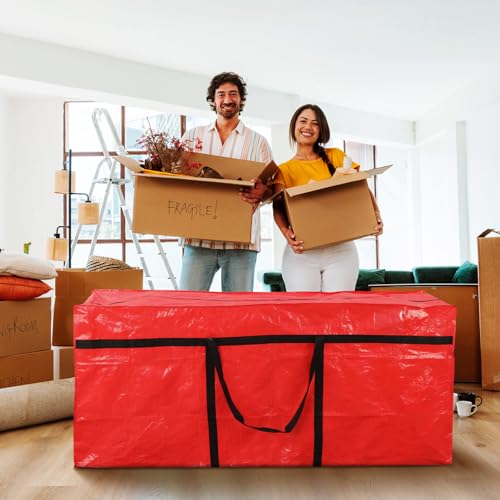 4 Pcs 149 Gallon Extra Large Moving Bags Heavy Duty Storage Bag (149 Gallon / Red)
