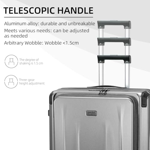 Carry On Luggage (Dark Grey / 20 Inch)