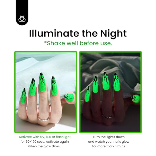 Beetles Halloween Gel Polish (Luminous Green)