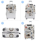 Travel Stickers Luggage Cover Washable Suitcase Protector Anti (Travel Stickers / M(24-26inch suitcase))