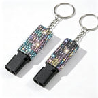 Three Tube Whistle Aluminum Alloy Survival Whistle for Outdoor Needs Sports Referee Emergency (black mix2pcs)