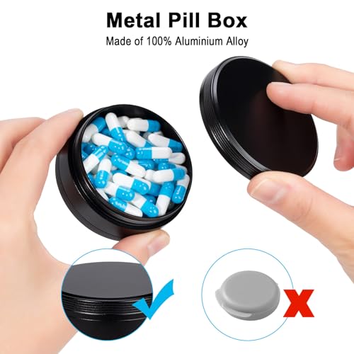 Metal Pill Box for Purse (Large)