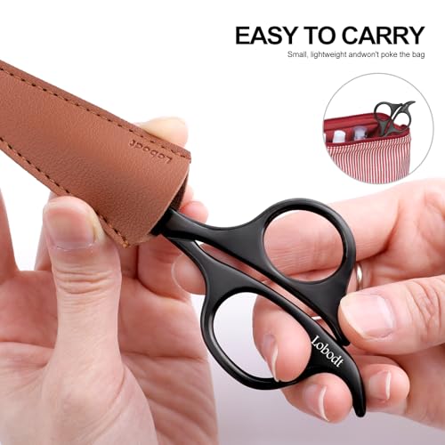 4.7 inch small nose hair scissors (Black)