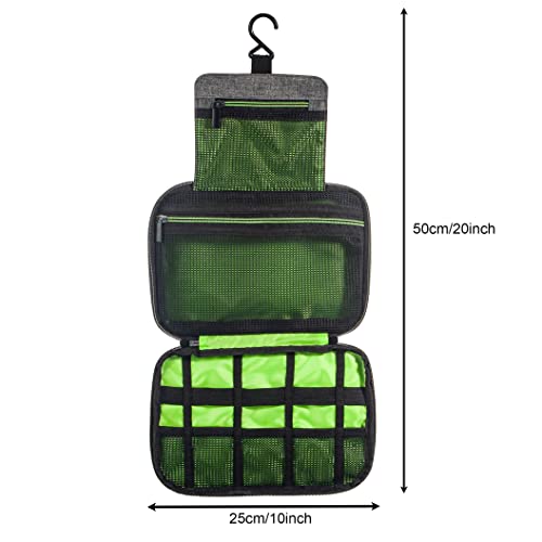 Foldable Man Hanging Travel Toiletry Bag Shaving Dopp Kit Travelling Shower Bathroom Wash Bag Makeup Organizer Hygiene Bag Toilet Pouch Men Camping Toiletry Bag Multifunction cosmetic bag with hook