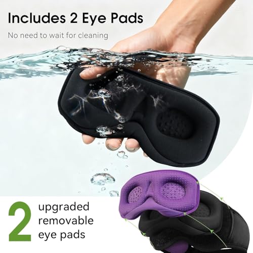 Sleep Mask with Bluetooth 5.4 Headphones (Purple)