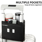 Luggage Travel Cup Holder Free Hand Drink Caddy (Black)