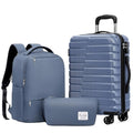 Lightweight Luggage with TSA Lock (3 Piece Set (Backpack/TB/20in) / Blue)