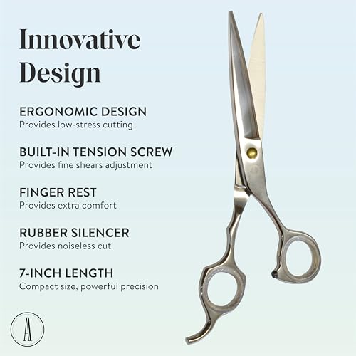 Professional Hair Cutting Scissors (Silver / CobraGrip Series)