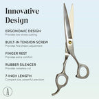 Professional Hair Cutting Scissors (Silver / CobraGrip Series)