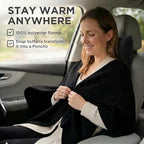 Travel Pillow and Blanket Set (Black / w/ Blanket)