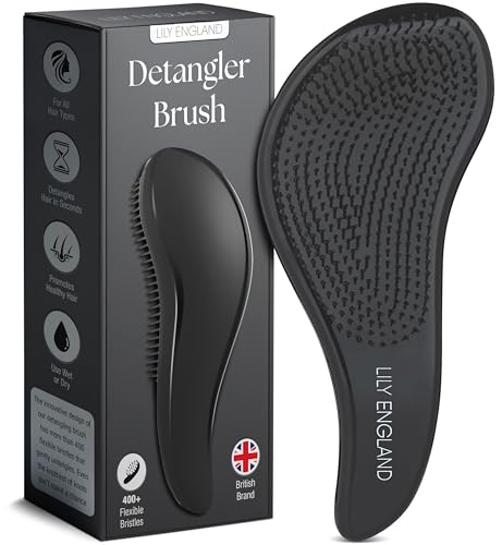 Hair Brush & Beard Detangler Brush (Matte Black)
