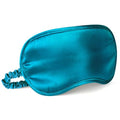 Mulberry Silk Sleep Eye Mask for Sleeping Women Men (Peacock Blue / 1 Count (Pack of 1))