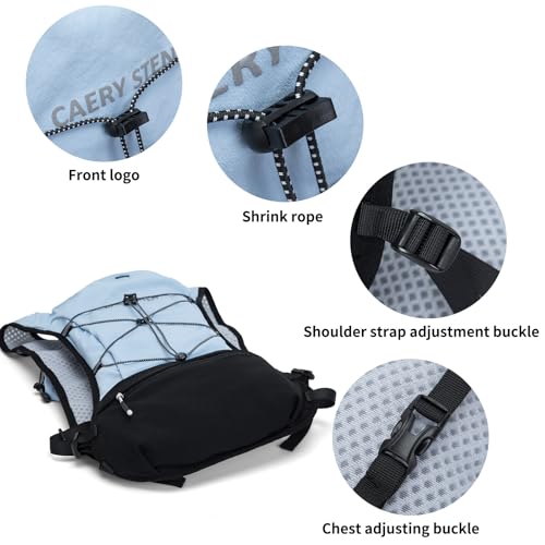 Lightweight Hydration Backpack Running Vest with 1.5L Water Bag (Grey / Standard)
