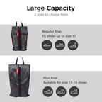 Shoe Bag for Travel (Black / Non-Foldable-Plus)