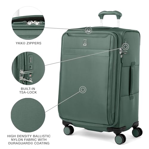 VersaPack+ Softside Checked Luggage Suitcase (Checked Medium / Desert Sage Green)