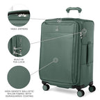 VersaPack+ Softside Checked Luggage Suitcase (Checked Medium / Desert Sage Green)