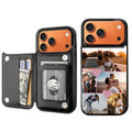 Custom Wallet Phone Case for iPhone 18 Pro Max with Photo (Black-E3 / iPhone 18 Pro Max)
