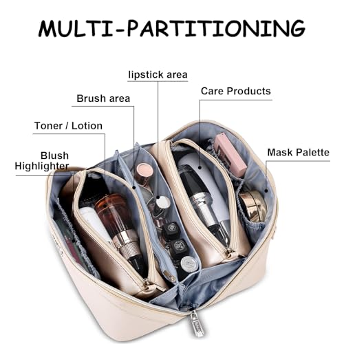 Travel Makeup Bag Organizer Cosmetic Bag (04-B-Sliver)