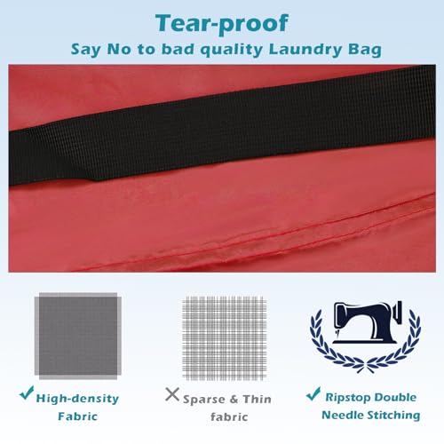 Heavy Duty Laundry Bag (Red / 41" x 28" x 1")