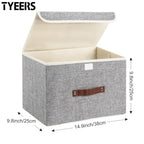 Collapsible Storage Boxes (2-Pack Medium / Gray)