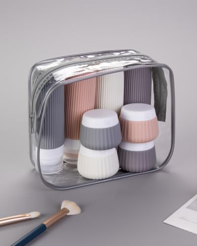 Travel Bottles for Toiletries 8 Pack (3 Ounces / RedRock)