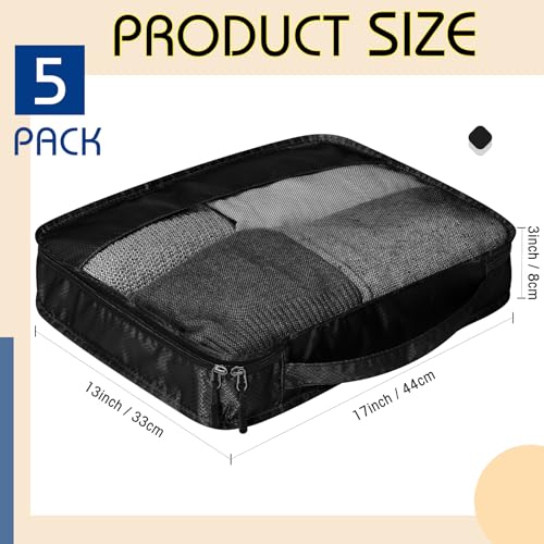 Packing Cubes for Suitcase Large Organizer Bags (Black / Large)