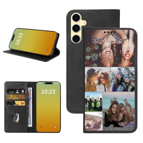 Custom Wallet Phone Case for Samsung Galaxy S24 FE (Galaxy S24 FE / Black-C)