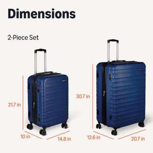 2 Piece Hardside Luggage Set (Navy Blue / 2-Piece Set)
