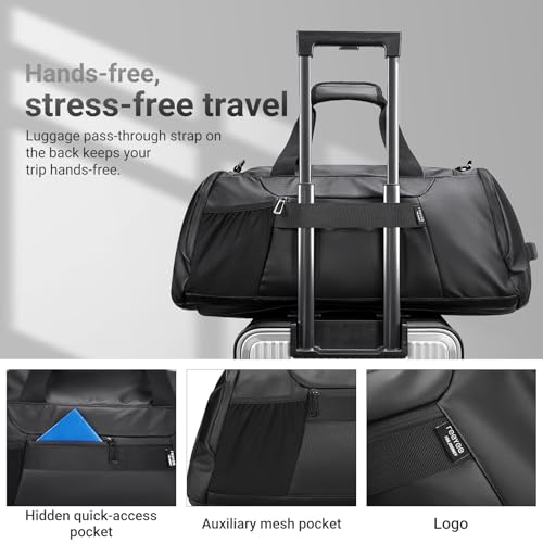 40L Convertible Gym Duffel Bag Backpack