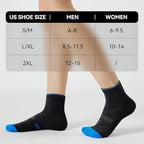 Ankle Compression Running Athletic Socks for Men Women (Small-Medium / Black Mixed (5 Pairs))