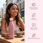 Stainless Steel Water Bottle (Dusty Pink / 17 Ounces)