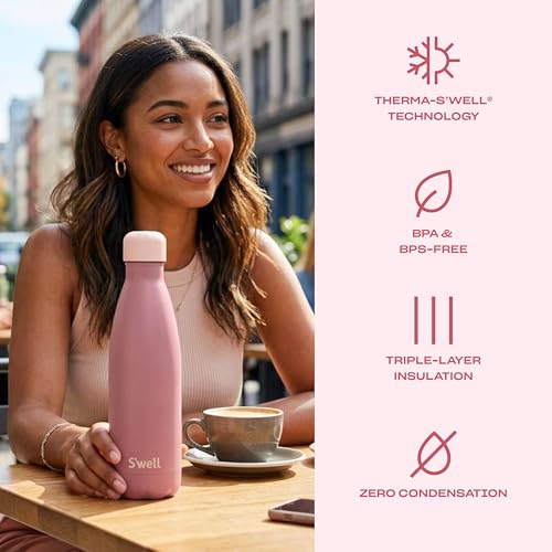 Stainless Steel Water Bottle (Dusty Pink / 17 Ounces)