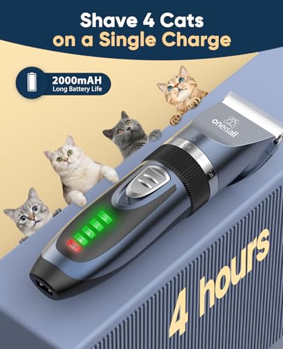 Quiet Cat Clippers for Matted Hair & Long Hair (Blue)