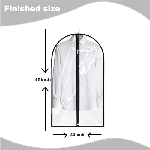 Garment Bags for Hanging Clothes (Clear / 45''- 1 Pack)
